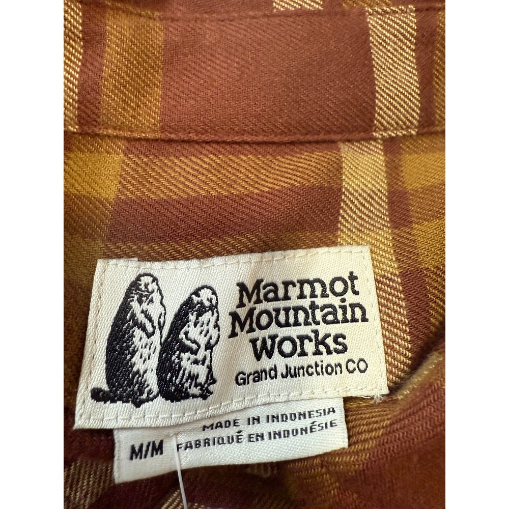 MARMOT Fairfax - Women's Brown‎ Button Flannel Shirt - Size Medium - NWT - Picture 4 of 8
